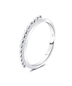 Cute Minimalist Designed Silver Ring NSR-4130